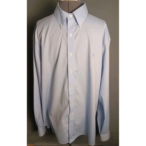Ralph Lauren Other - Polo Ralph Lauren Shirt Mens (18 36/37) All Blue Pony Non-Iron Button Down EUC